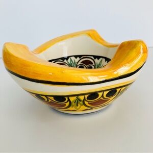 Ceramic Serving Bowl decor signed Saint Jean De Bretagne France